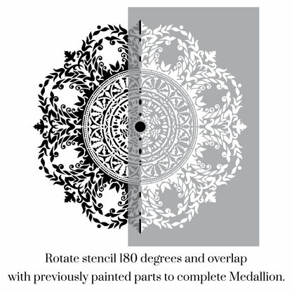 Ravenna Leafy Medallion Stencil