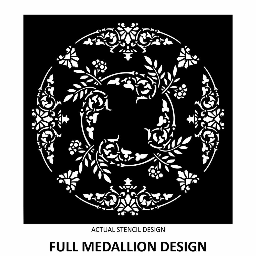 Parisian Floral Medallion Stencil