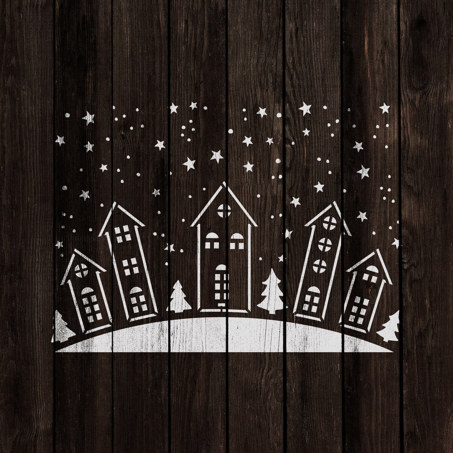 Christmas Village Stencil