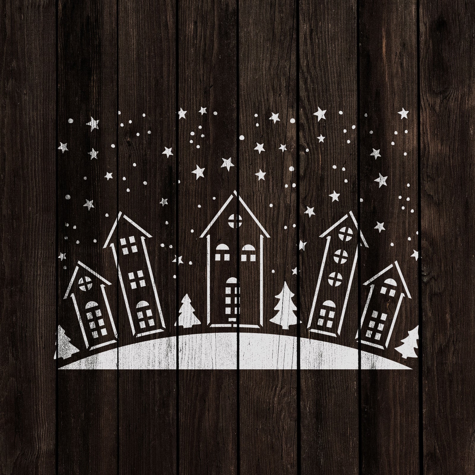 Christmas Village Stencil