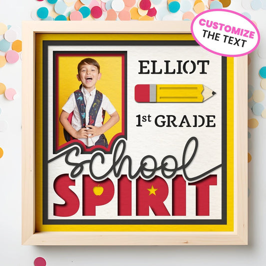 School Spirit - 9 x 9 Inch Photo Frame - 1, 2, 3 or 6 photos / Customisable