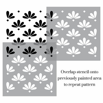 Minimalist Floral Allover Stencil