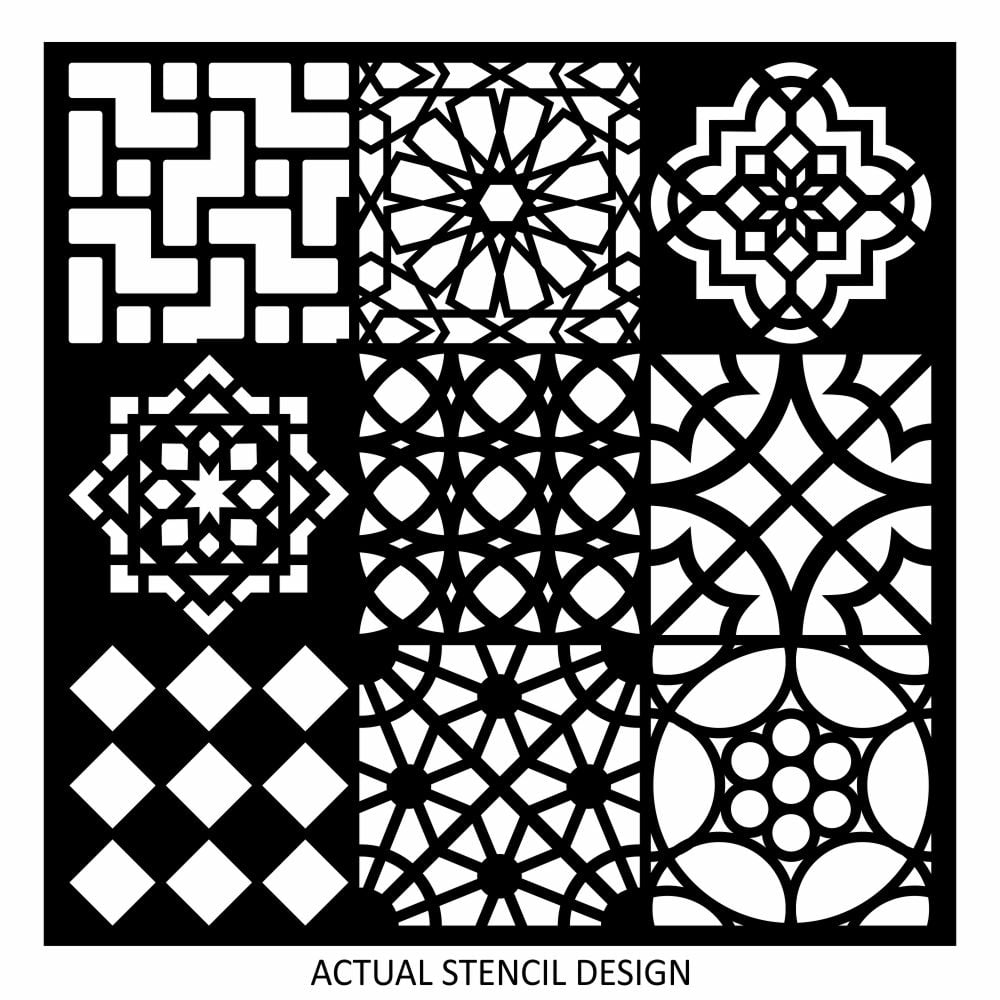 Modern Moroccan Tile Stencil