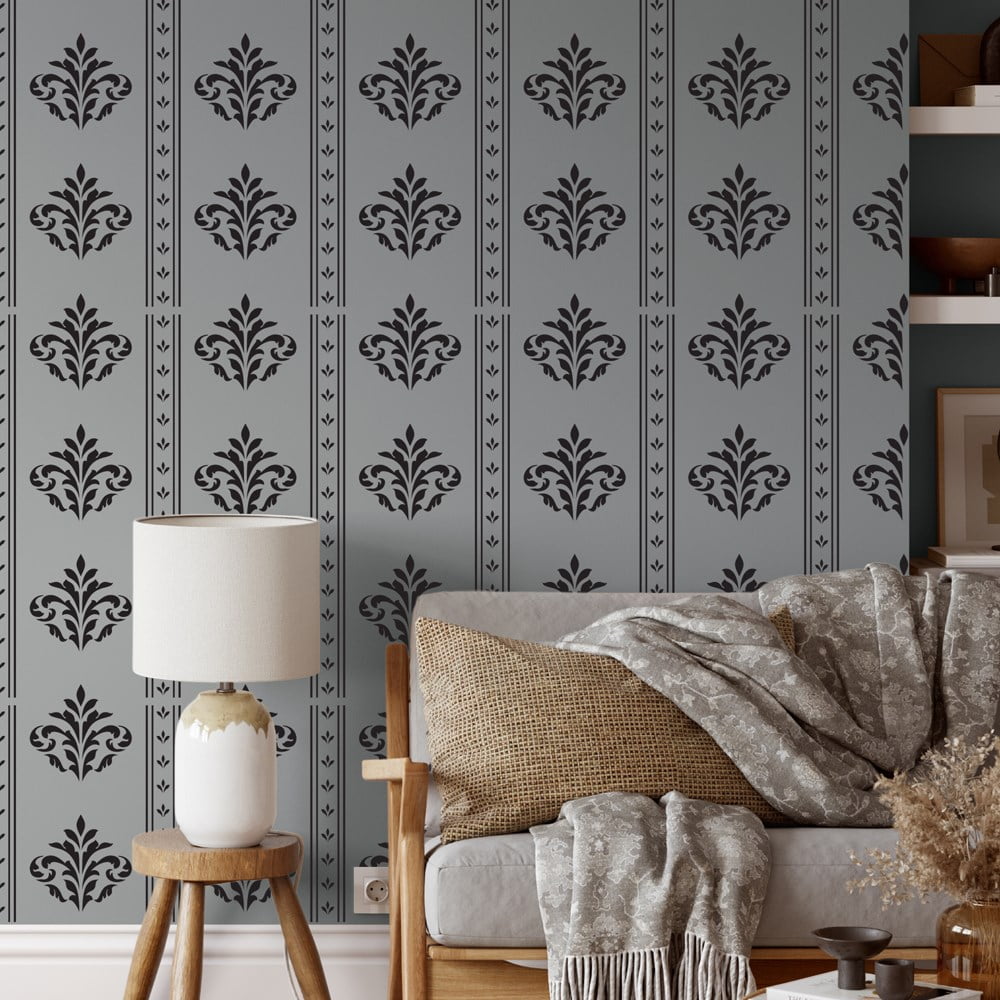 Henry Damask Wall Stencil