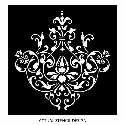 Marquis Floral Damask Stencil