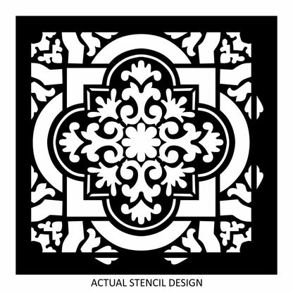 Hazaz Damask Tile Stencil