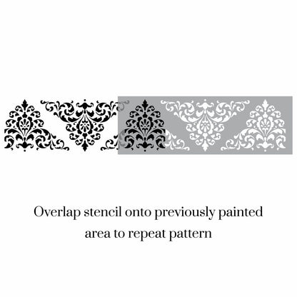 Palazzo Damask Border Stencil