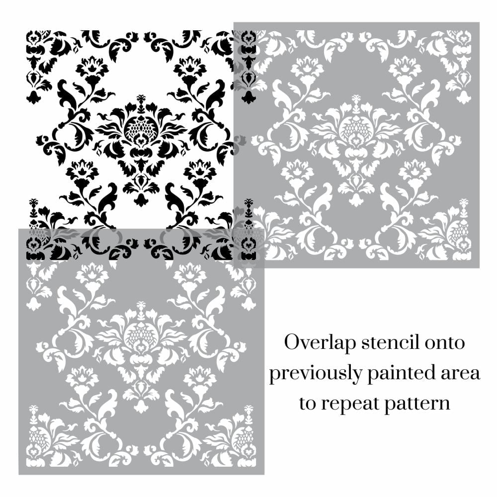 Rosalie Damask Wall Stencil