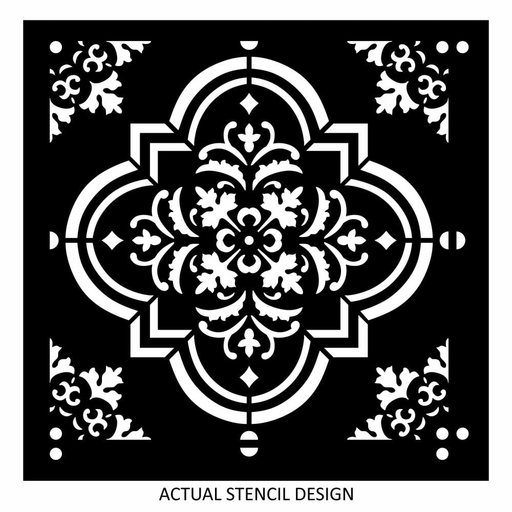 Fez Damask Tile Stencil