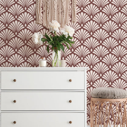 Elegant Scallop Retro Stencil