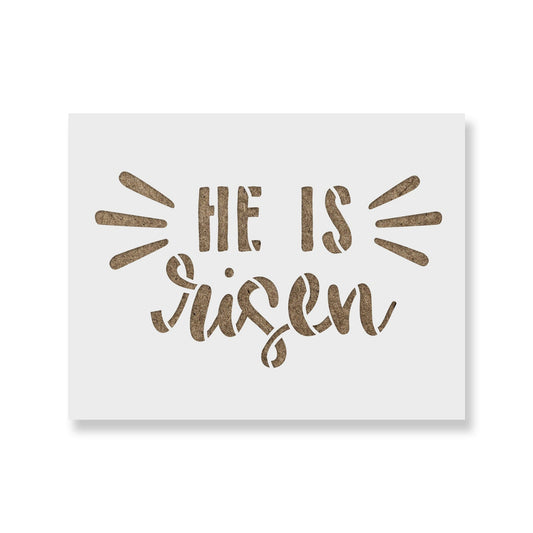 He Is Risen Stencil