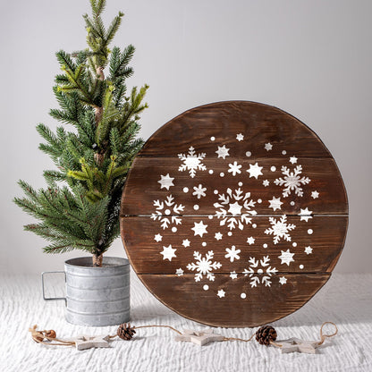 Snowflake Circle Stencil