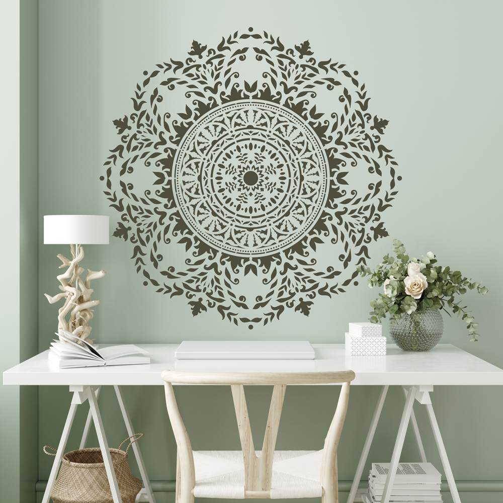 Ravenna Leafy Medallion Stencil