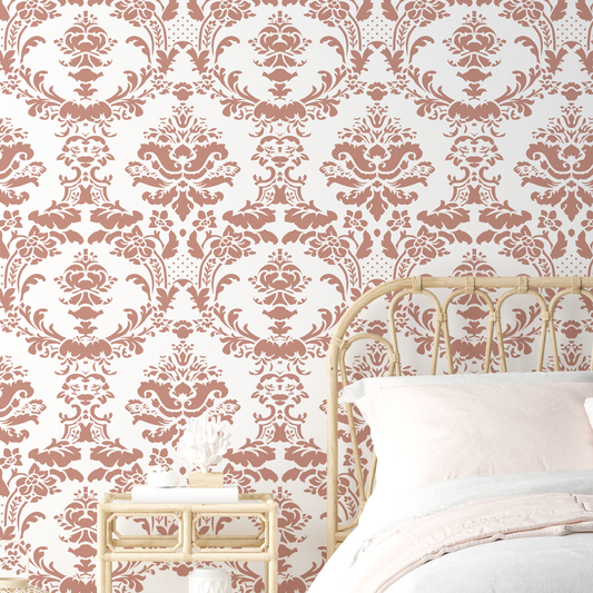 Yvonne Damask Wall Stencil