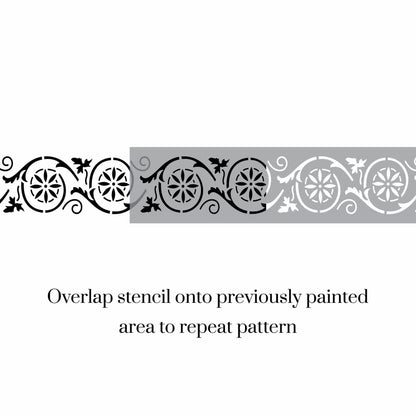 Viola Scroll Border Stencil