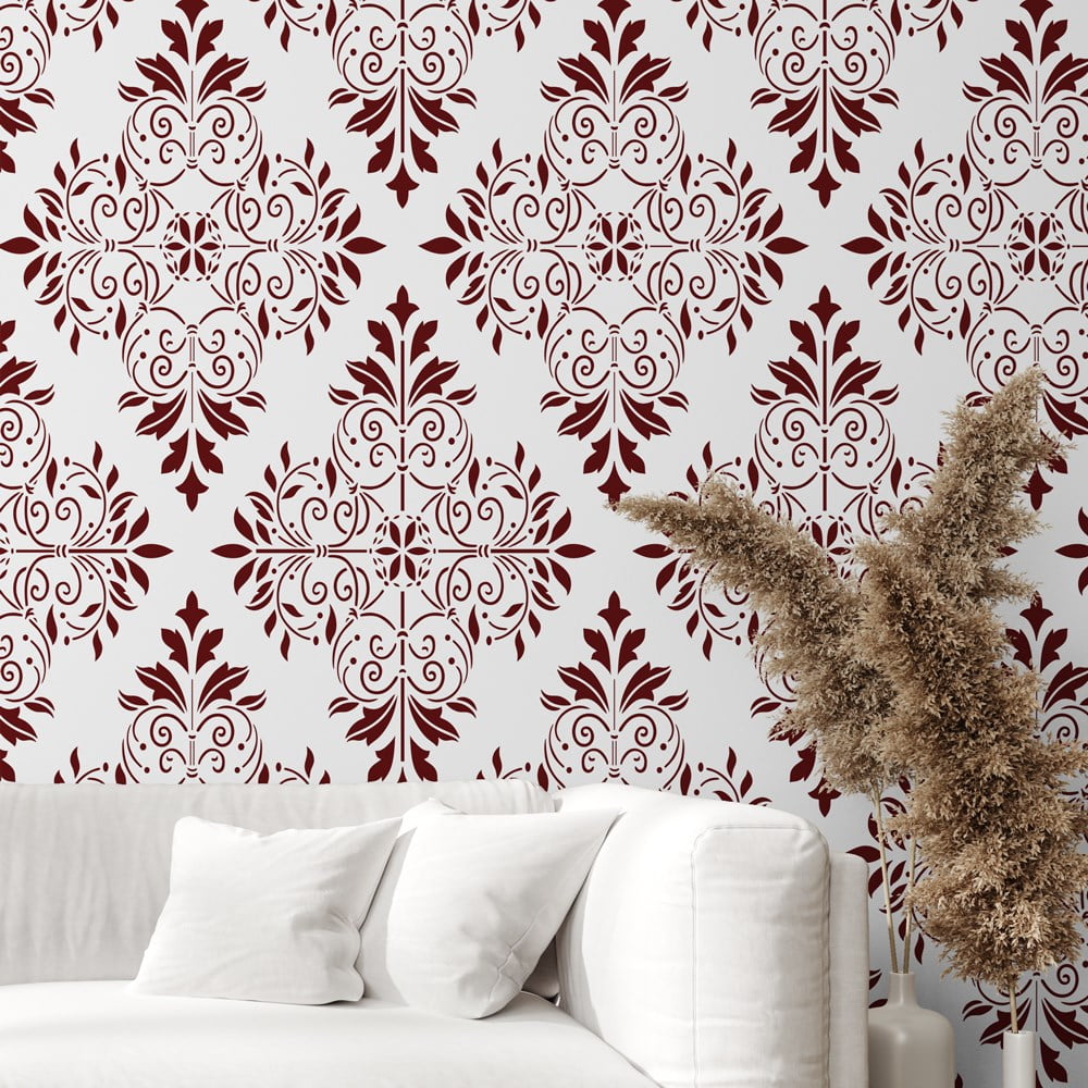 Elettra Leafy Wall Stencil