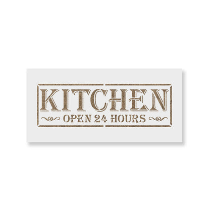 Kitchen Opening Hours Stencil