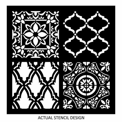 Naima Allover Tile Stencil