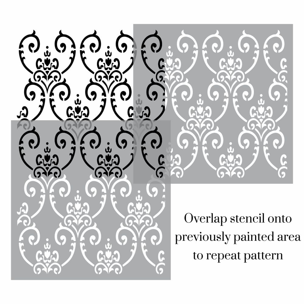 Alba Damask Allover Stencil