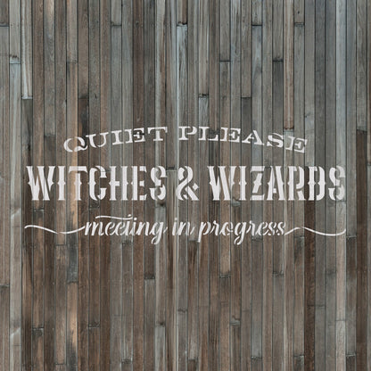 Witches And Wizards Meeting Stencil