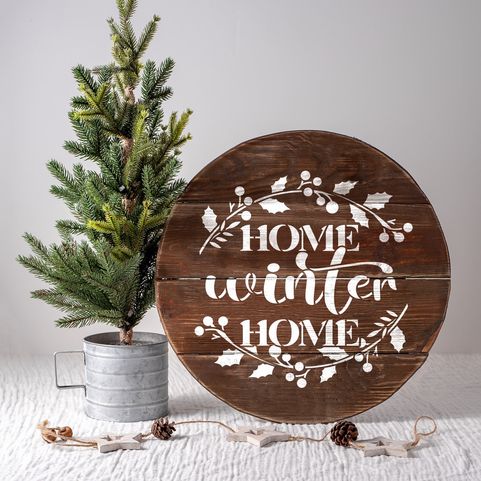 Home Winter Home Stencil