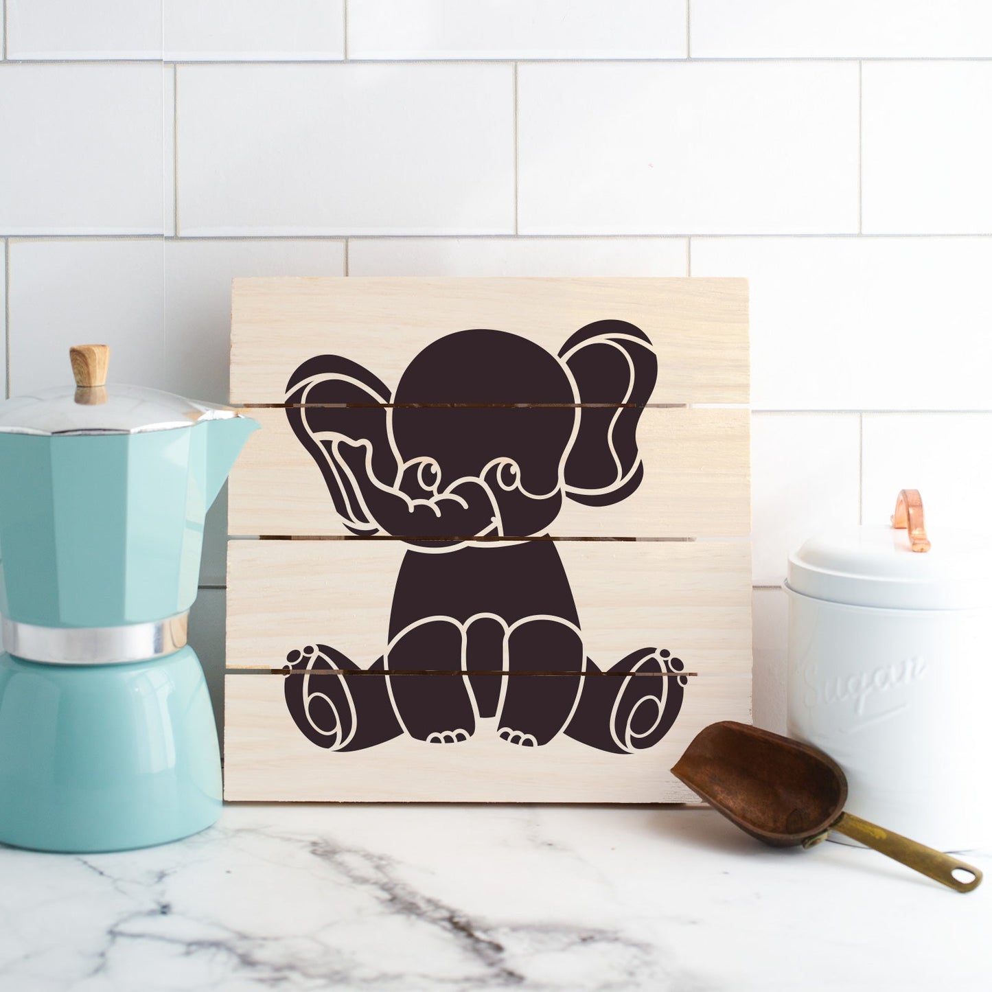 Baby Elephant Stencil