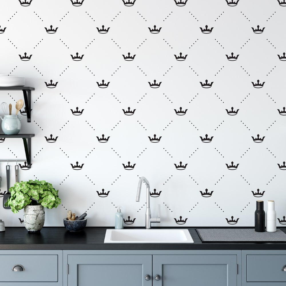 Nightingale Crown Wall Stencil