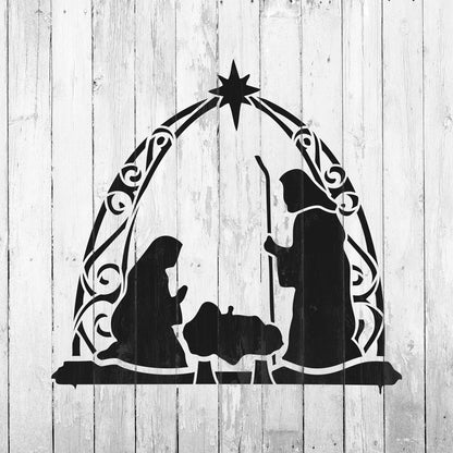 Arch Nativity Stencil