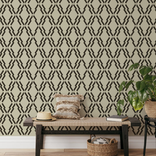 Electric Zigzag Trellis Stencil