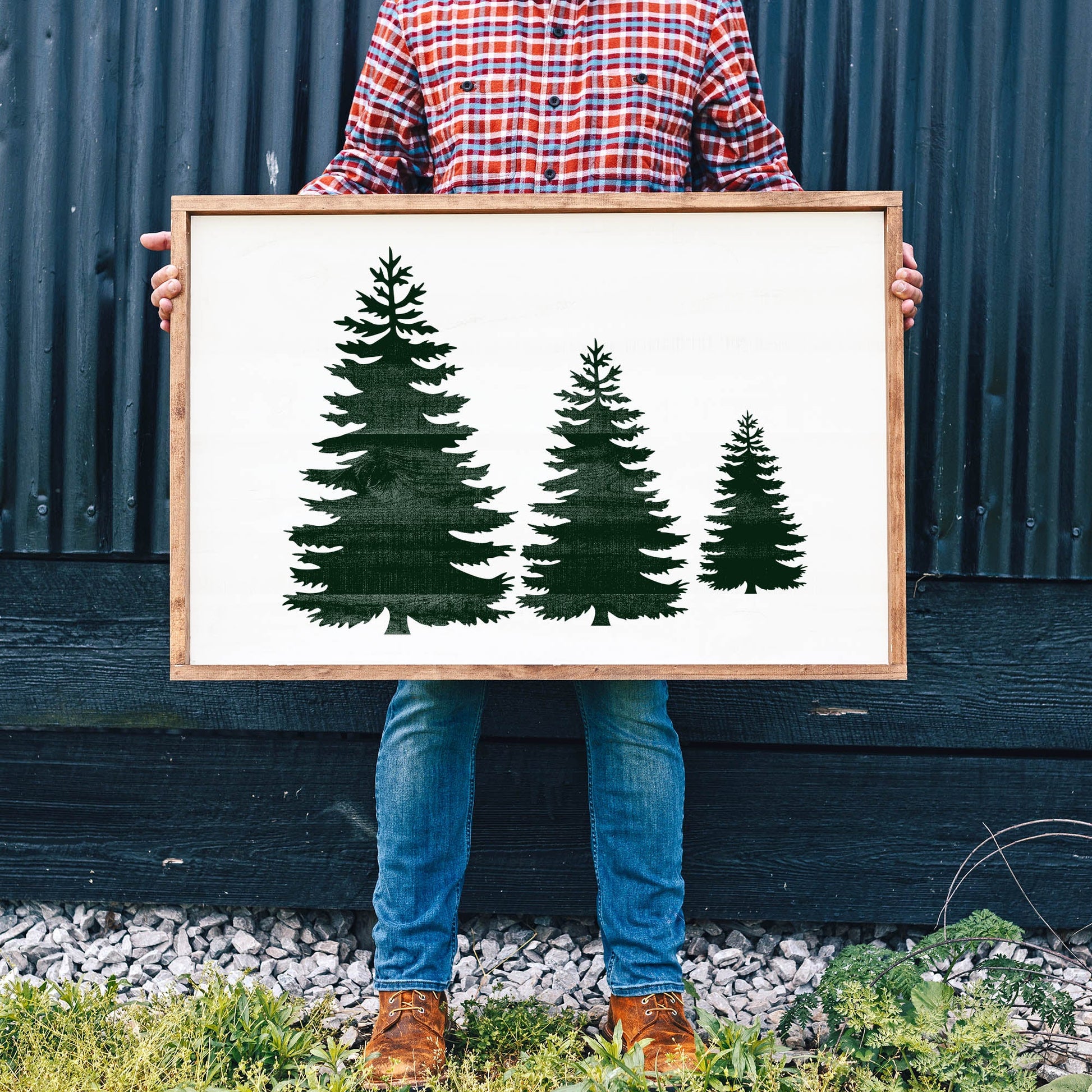 Pine Trees Stencil