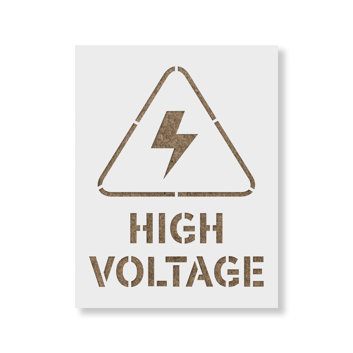 High Voltage Symbol Stencil