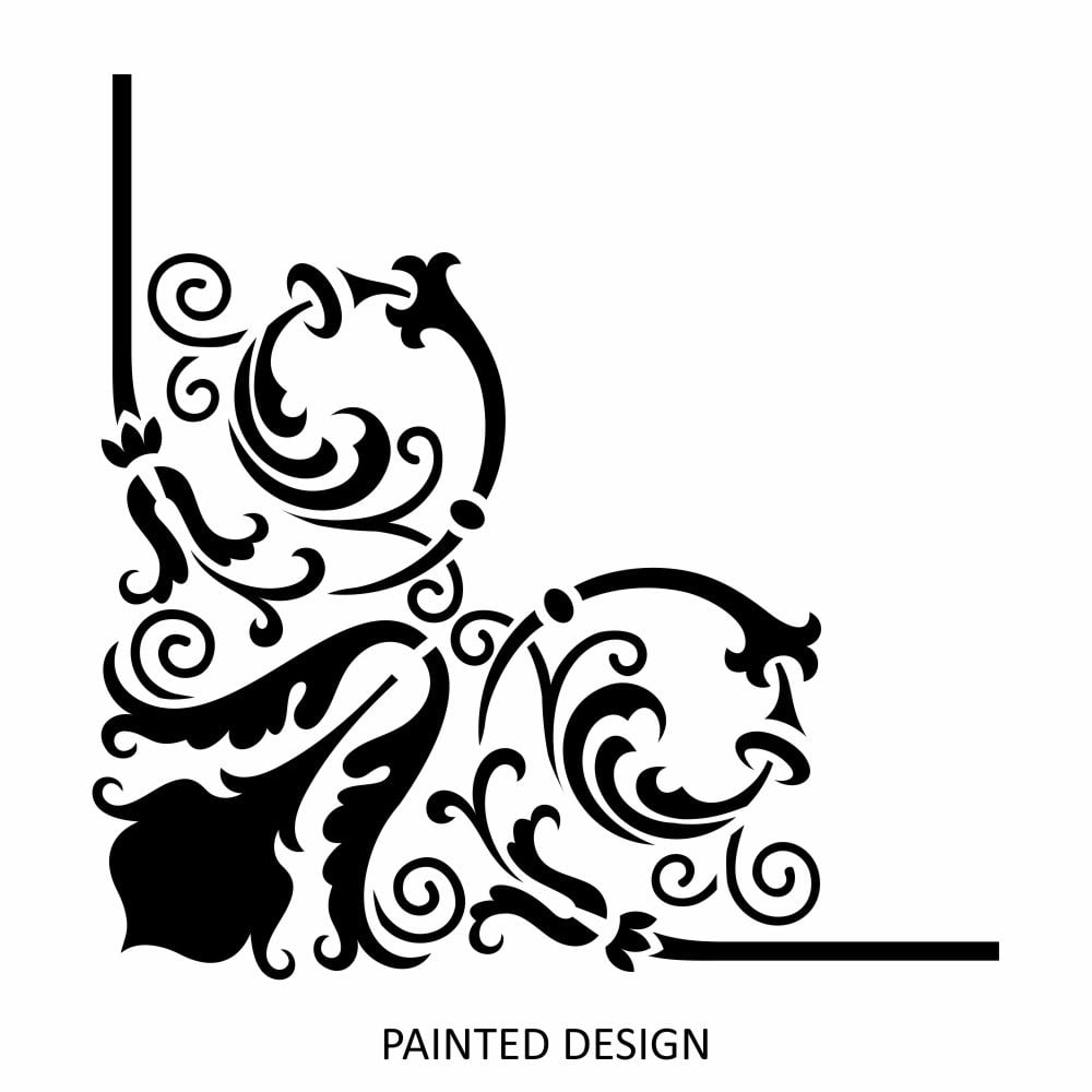 Florence Damask Corner Stencil