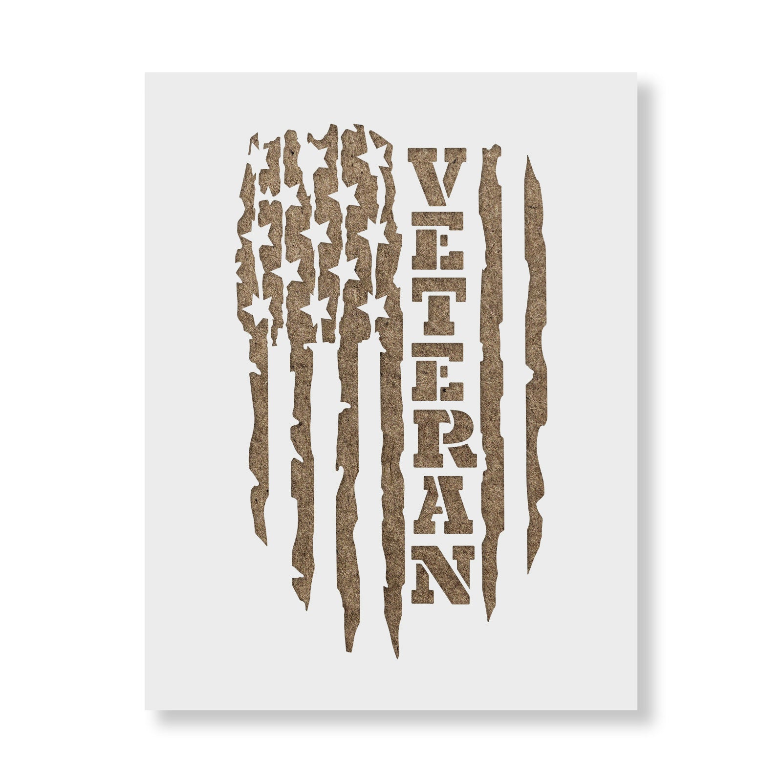 Veteran American Flag Stencil