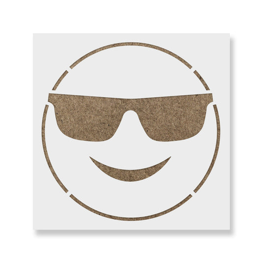 Emoji Sunglasses Smile Stencil