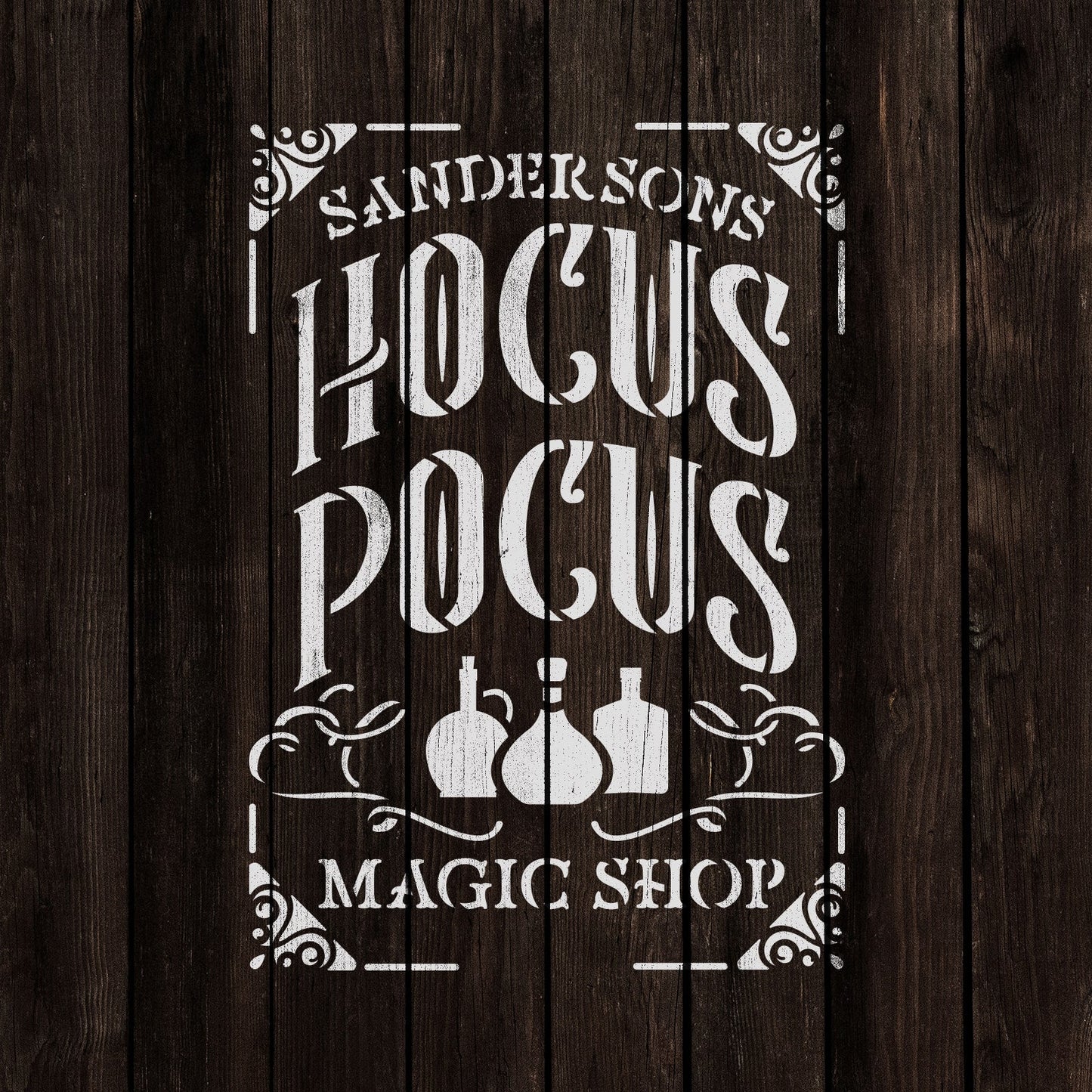 Hocus Pocus Shop Stencil