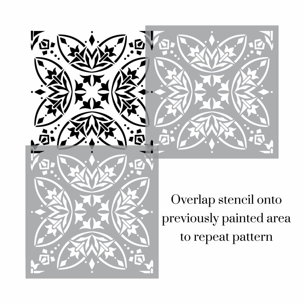 Aztec Floral Deco Stencil