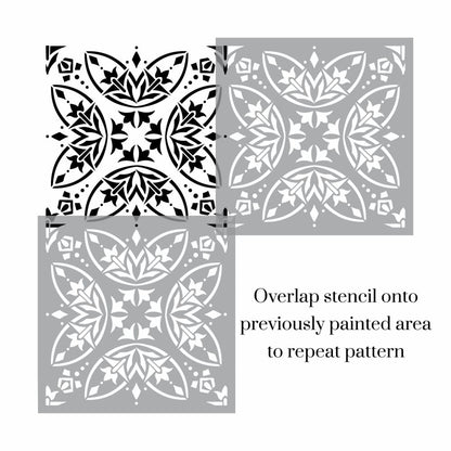 Aztec Floral Deco Stencil