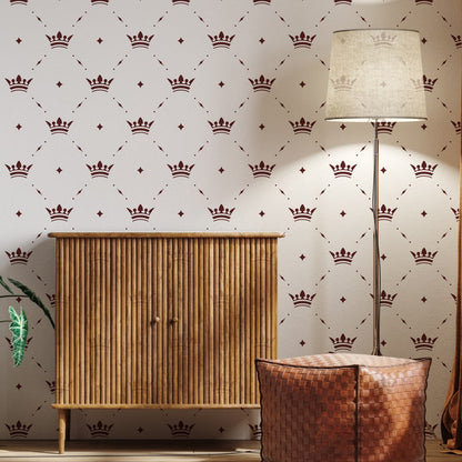 Kingsman Diamond Crown Wall Stencil