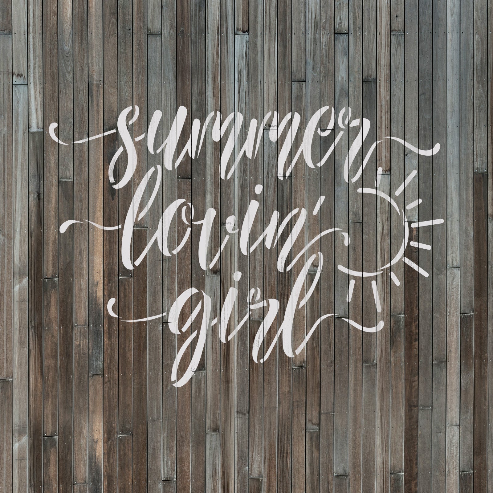 Summer Lovin Girl Stencil