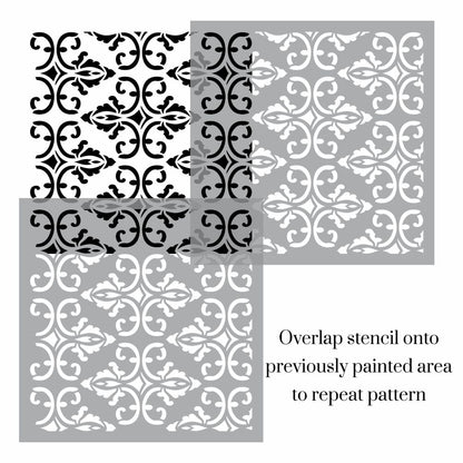 Hazar Damask Allover Stencil