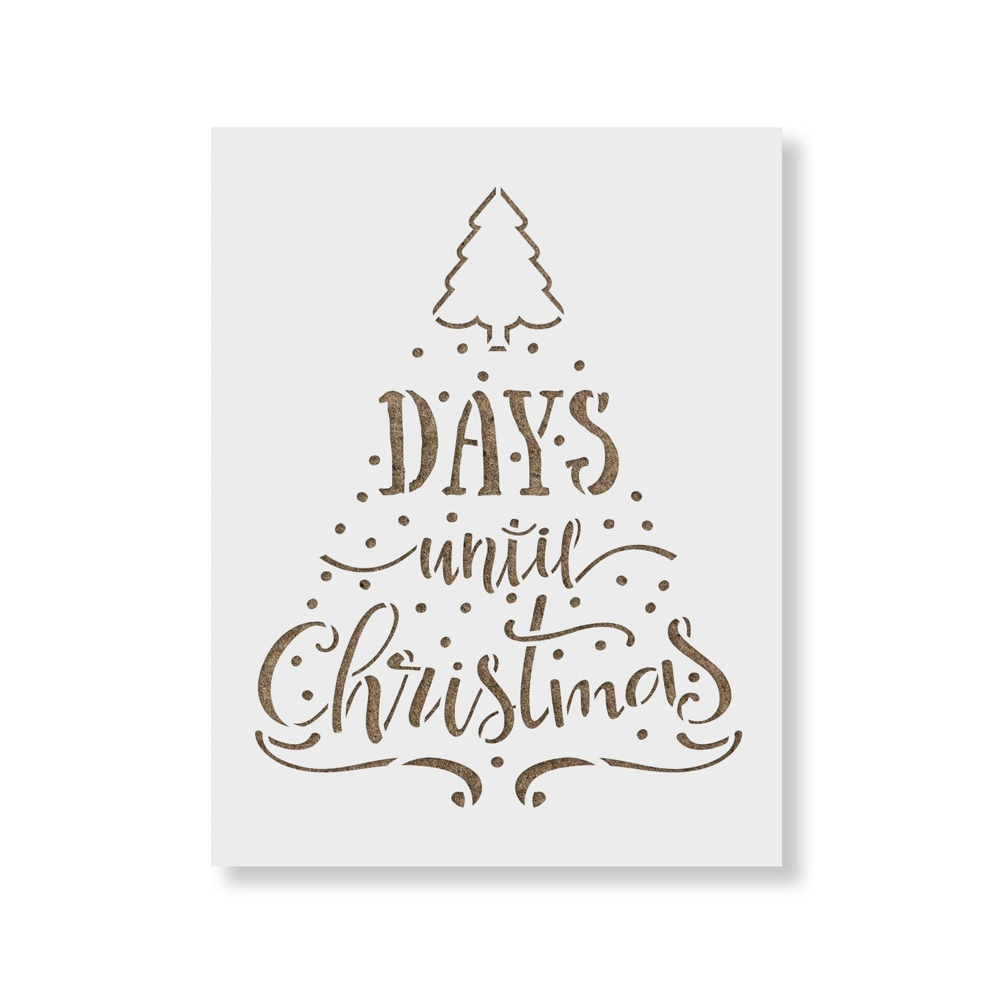 Days Until Christmas Stencil