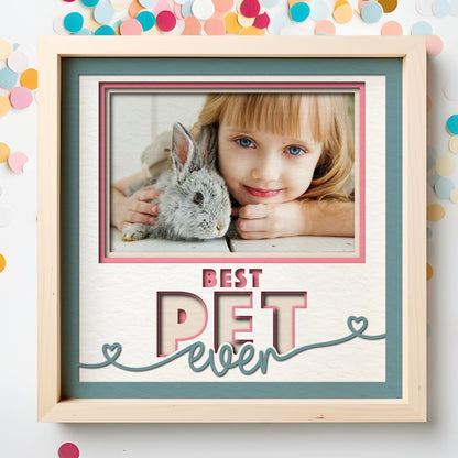 Best Pet (s) Ever - 9 x 9 Inch photo Frame - 1, 2, 3 or 6 photos / Multi Colour