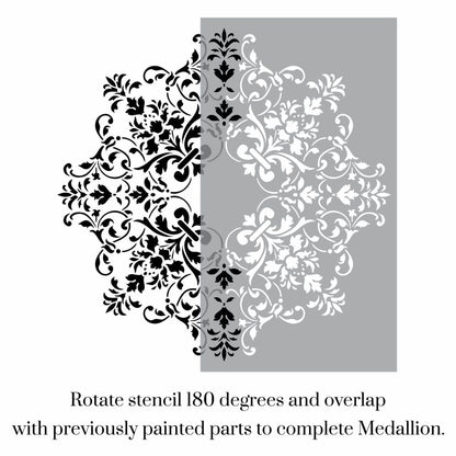 Isabella Floral Medallion Stencil