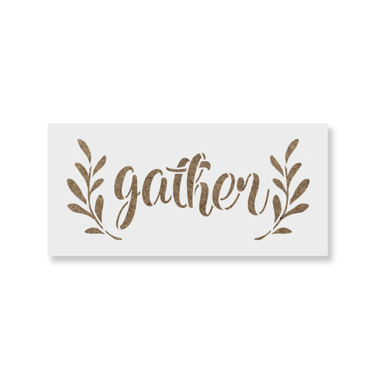 Gather Laurels Stencil