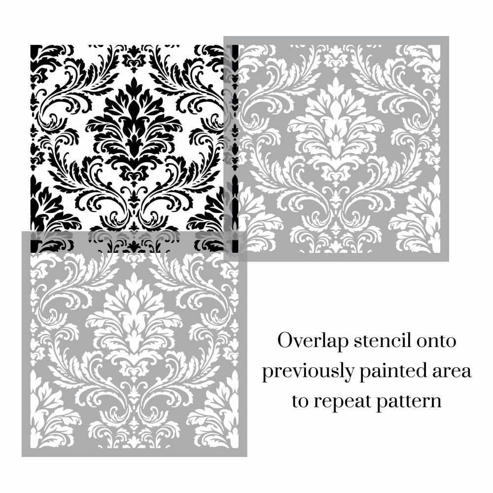 Florencia Elegant Damask Stencil