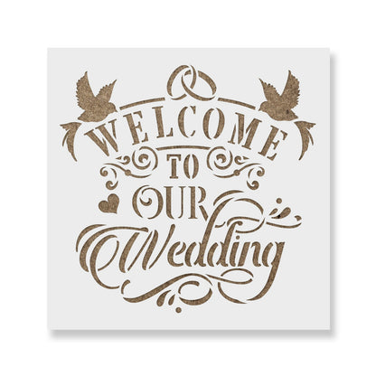 Welcome to Our Wedding Stencil