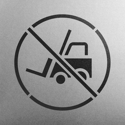 No Forklift Traffic Symbol Stencil