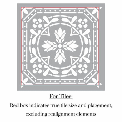 Persian Tulip Tile Stencil