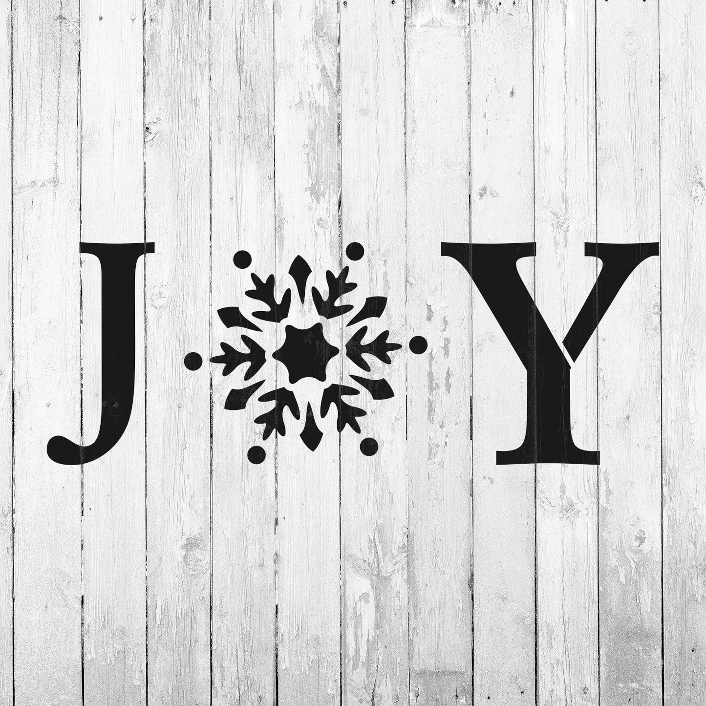 Joy Snowflake Stencil