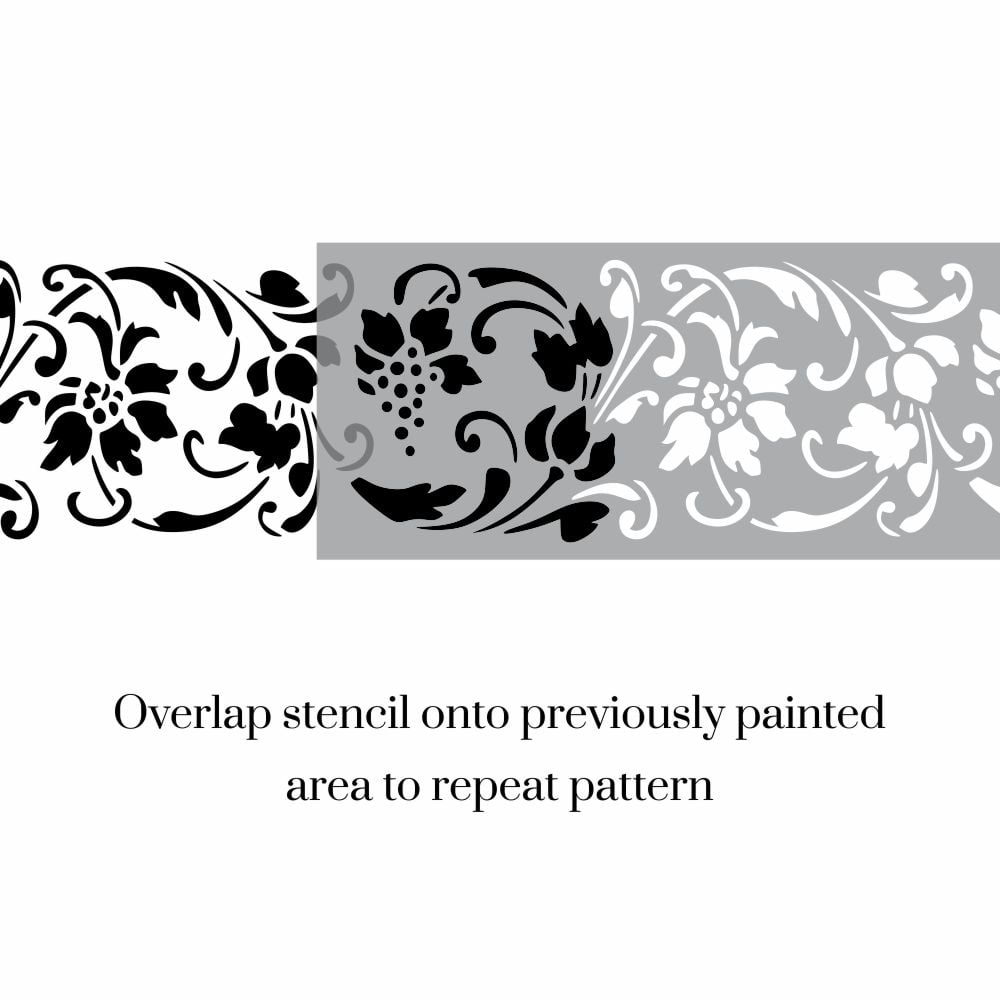 Italian Floral Border Stencil